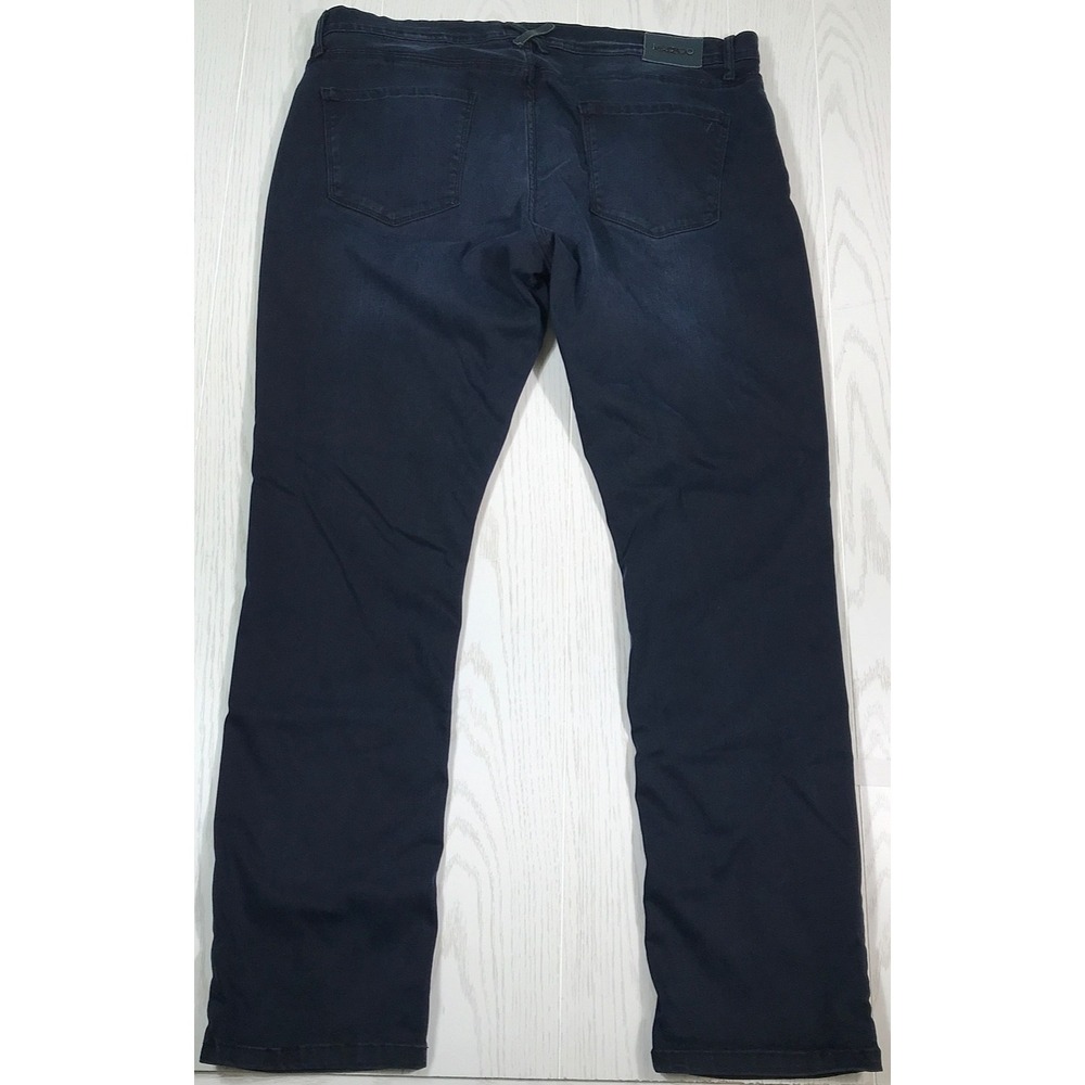 Maceoo Dark Blue Jeans Mens 40x34 Stretch Soft Slim Preppy Designer Mid Rise